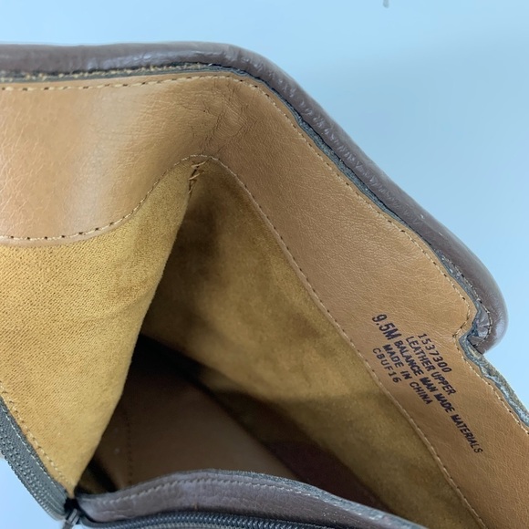 Sofft Ankle Boots suede leather Double Buckle Zip Up Taupe green 9 boho chic - Picture 7 of 10